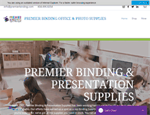 Tablet Screenshot of premierbinding.com